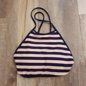 Aerie Striped High Neck Crop Bikini S